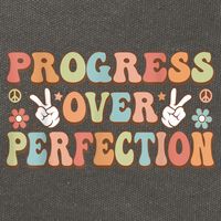 Motivational Progress Over Perfection Back To School Teacher Cotton Canvas Backpack