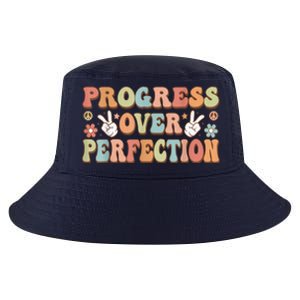 Motivational Progress Over Perfection Back To School Teacher Cool Comfort Performance Bucket Hat