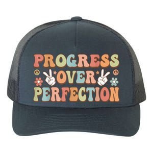 Motivational Progress Over Perfection Back To School Teacher Yupoong Adult 5-Panel Trucker Hat