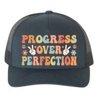 Motivational Progress Over Perfection Back To School Teacher Yupoong Adult 5-Panel Trucker Hat