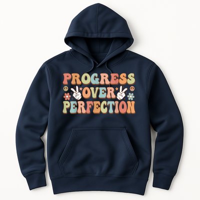 Motivational Progress Over Perfection Back To School Teacher Hoodie