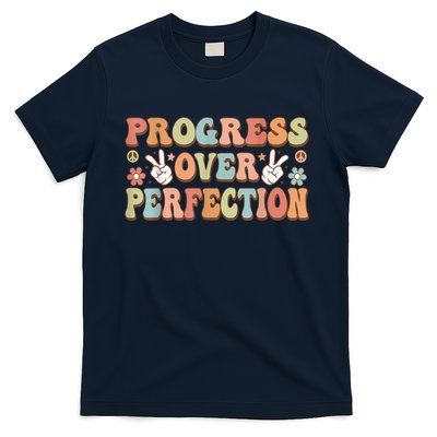 Motivational Progress Over Perfection Back To School Teacher T-Shirt
