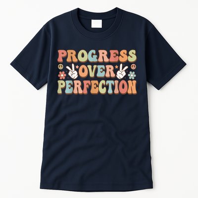 Motivational Progress Over Perfection Back To School Teacher Tall T-Shirt
