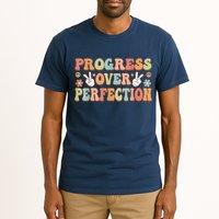 Motivational Progress Over Perfection Back To School Teacher Tall T-Shirt