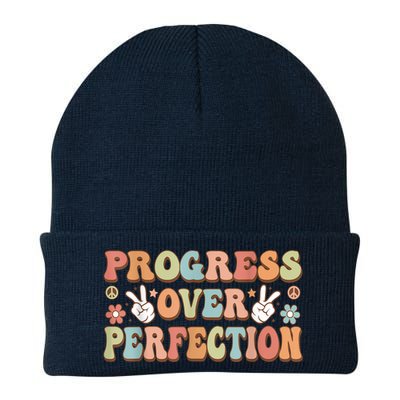 Motivational Progress Over Perfection Back To School Teacher Beanie