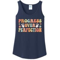 Motivational Progress Over Perfection Back To School Teacher Ladies Essential Tank