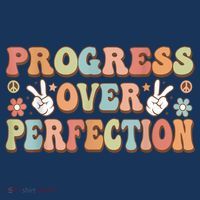 Motivational Progress Over Perfection Back To School Teacher Flatbill Hat