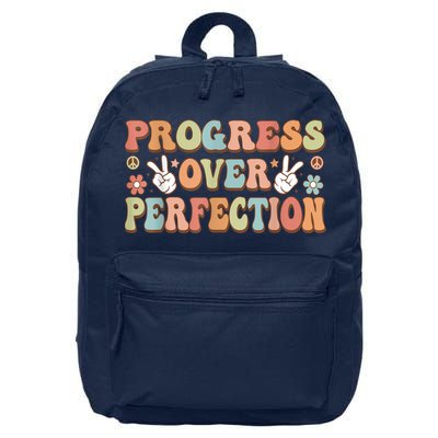 Motivational Progress Over Perfection Back To School Teacher 16 in Basic Backpack