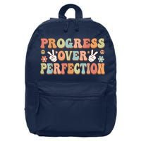 Motivational Progress Over Perfection Back To School Teacher 16 in Basic Backpack