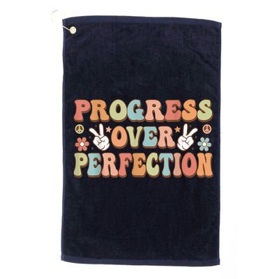 Motivational Progress Over Perfection Back To School Teacher Golf Towel