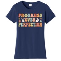 Motivational Progress Over Perfection Back To School Teacher Women's T-Shirt