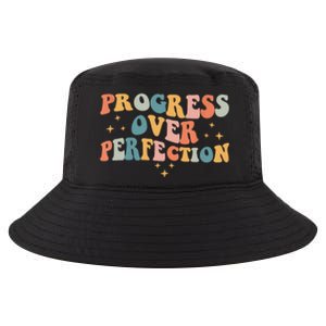 Motivational Progress Over Perfection Back To School Teacher Cool Comfort Performance Bucket Hat