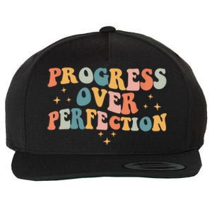 Motivational Progress Over Perfection Back To School Teacher Wool Snapback Cap