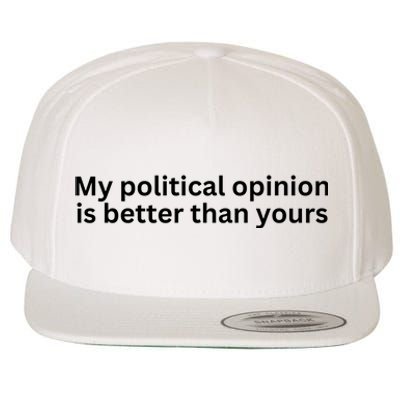 My Political Opinion Is Better Than Yours Wool Snapback Cap