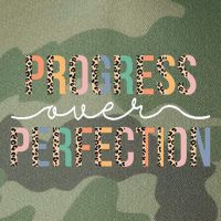 Motivational Progress Over Perfection Leopard Print Teacher Legacy Tie Dye Trucker Hat