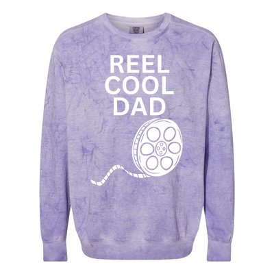 Movie Producer Or Actor Reel Cool Dad Fathers Day Cool Gift Colorblast Crewneck Sweatshirt