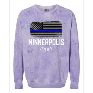 Minneapolis Police Officer Minnesota Policeman Duty Colorblast Crewneck Sweatshirt