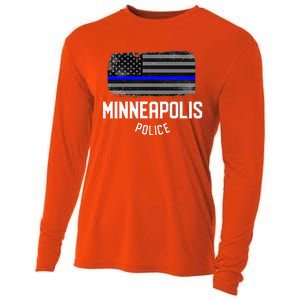 Minneapolis Police Officer Minnesota Policeman Duty Cooling Performance Long Sleeve Crew