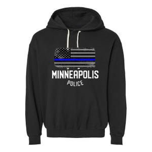 Minneapolis Police Officer Minnesota Policeman Duty Garment-Dyed Fleece Hoodie