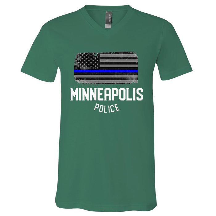 Minneapolis Police Officer Minnesota Policeman Duty V-Neck T-Shirt