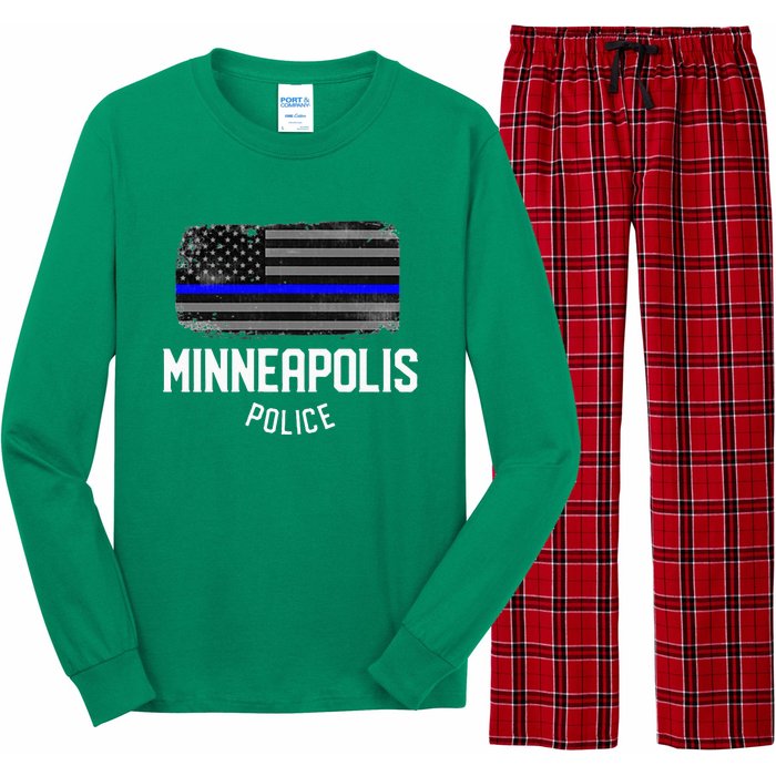 Minneapolis Police Officer Minnesota Policeman Duty Long Sleeve Pajama Set