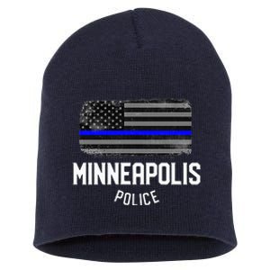 Minneapolis Police Officer Minnesota Policeman Duty Short Acrylic Beanie