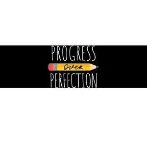 Motivational Progress Over Perfection Back To School Teacher Bumper Sticker