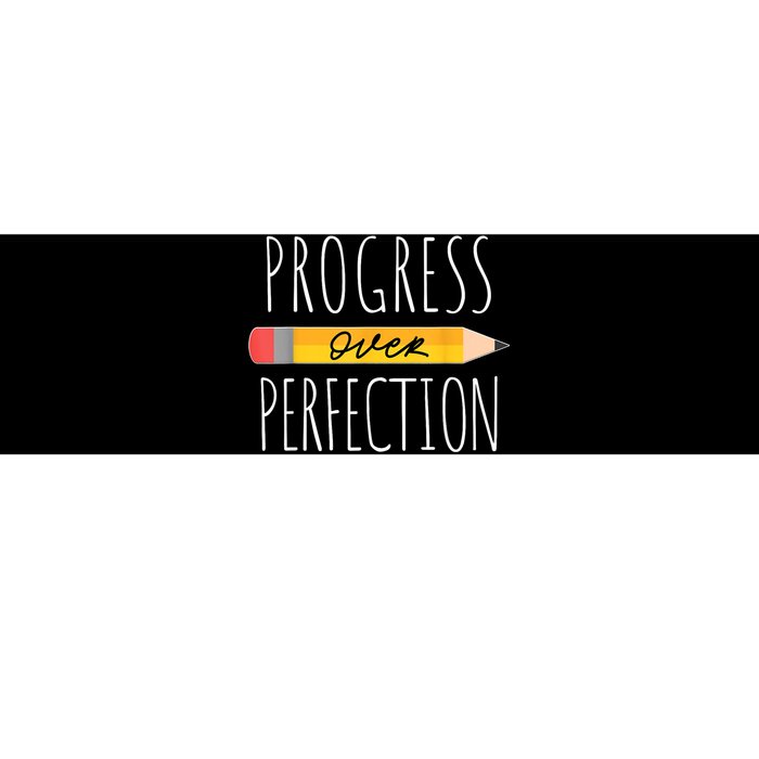 Motivational Progress Over Perfection Back To School Teacher Bumper Sticker