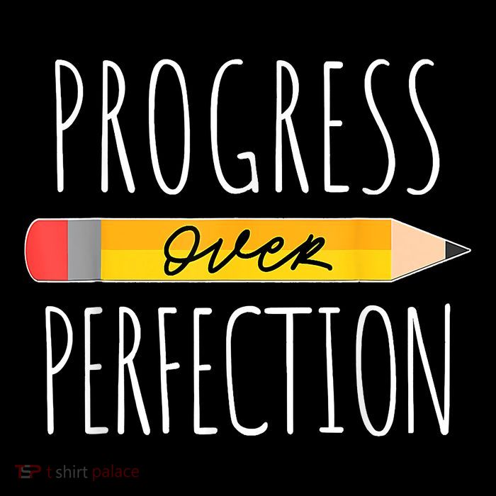 Motivational Progress Over Perfection Back To School Teacher Drawstring Bag