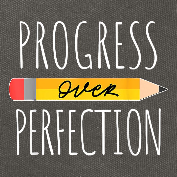 Motivational Progress Over Perfection Back To School Teacher Cotton Canvas Backpack