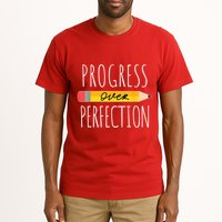 Motivational Progress Over Perfection Back To School Teacher Tall T-Shirt