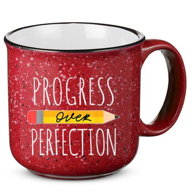 Motivational Progress Over Perfection Back To School Teacher 15oz Campfire Ceramic Mug