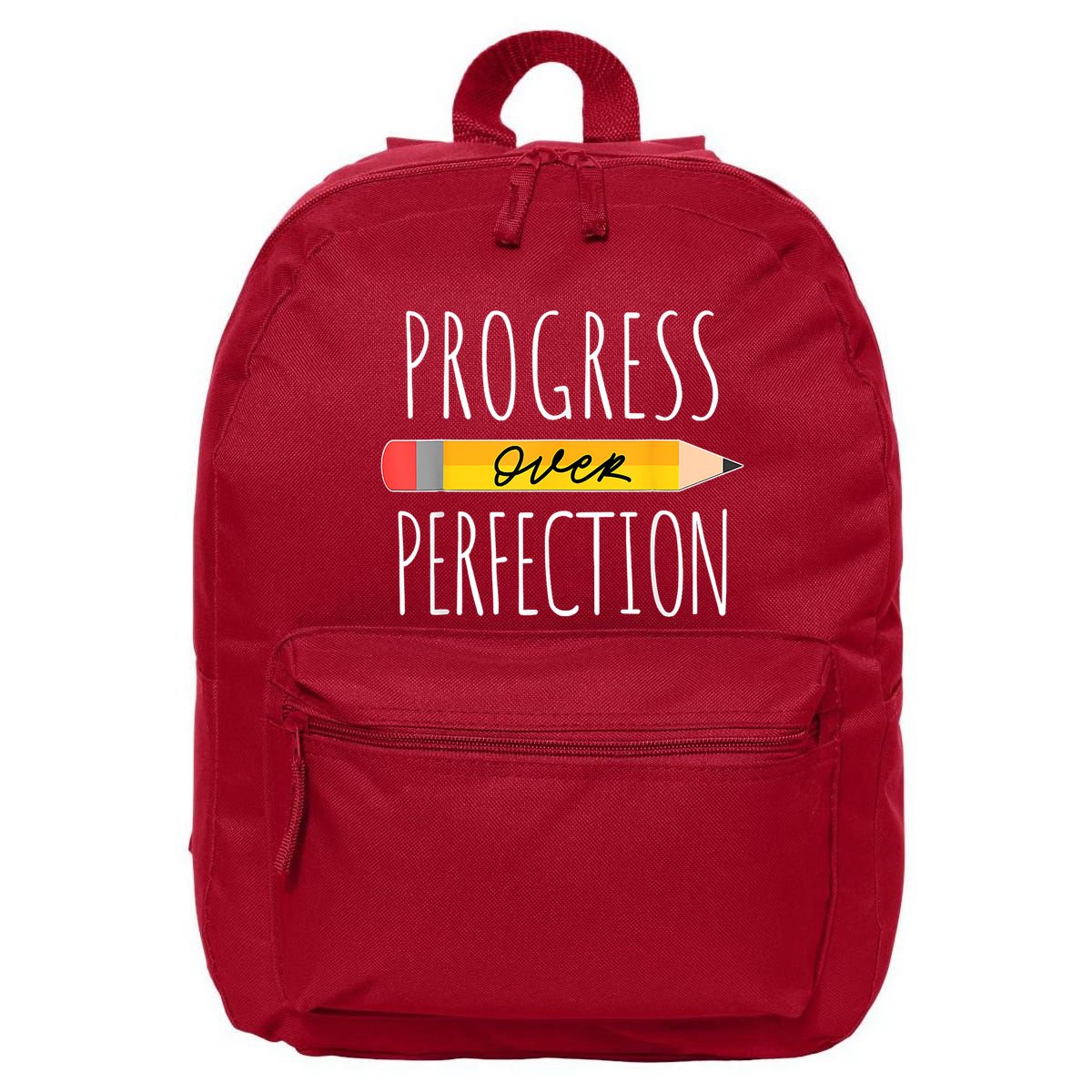 Motivational Progress Over Perfection Back To School Teacher 16 in Basic Backpack