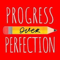 Motivational Progress Over Perfection Back To School Teacher 16 in Basic Backpack