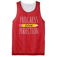 Motivational Progress Over Perfection Back To School Teacher Mesh Reversible Basketball Jersey Tank