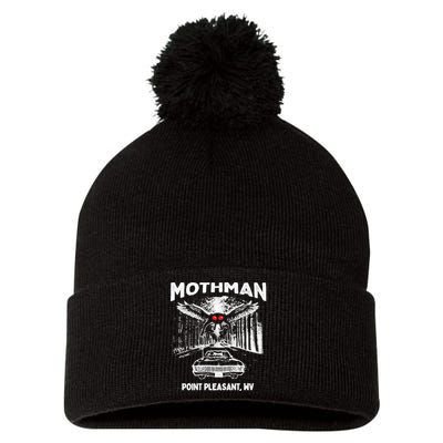 Mothman Point Pleasant WV Pom Pom 12in Knit Beanie