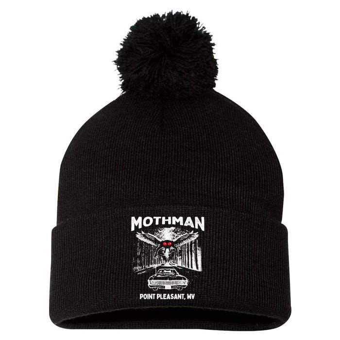 Mothman Point Pleasant WV Pom Pom 12in Knit Beanie