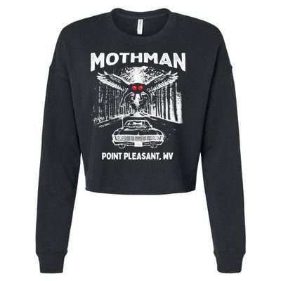 Mothman Point Pleasant WV Cropped Pullover Crew