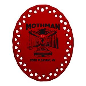 Mothman Point Pleasant WV Ceramic Oval Ornament