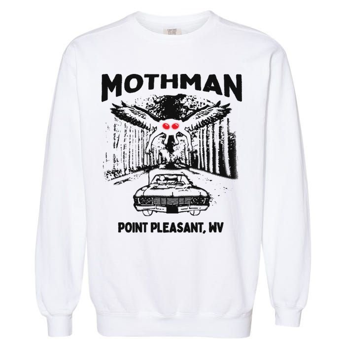 Mothman Point Pleasant WV Garment-Dyed Sweatshirt