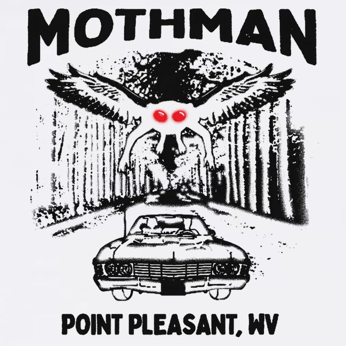 Mothman Point Pleasant WV Garment-Dyed Sweatshirt