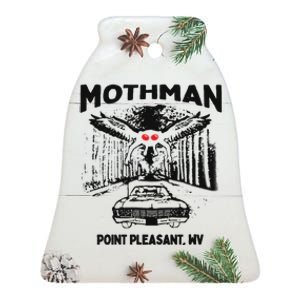 Mothman Point Pleasant WV Ceramic Bell Ornament