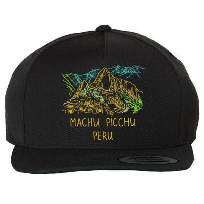 Machu Picchu Peru Wool Snapback Cap