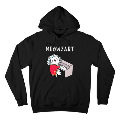 Meowzart Piano Player Pianist Classical Music Lover Hoodie