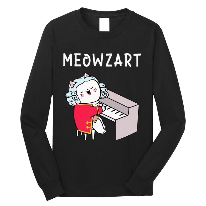 Meowzart Piano Player Pianist Classical Music Lover Long Sleeve Shirt