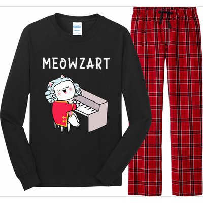 Meowzart Piano Player Pianist Classical Music Lover Long Sleeve Pajama Set