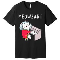 Meowzart Piano Player Pianist Classical Music Lover Premium T-Shirt