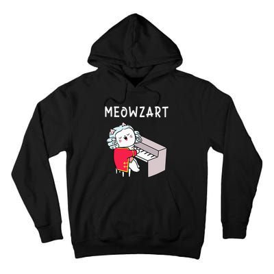 Meowzart Piano Player Pianist Classical Music Lover Tall Hoodie