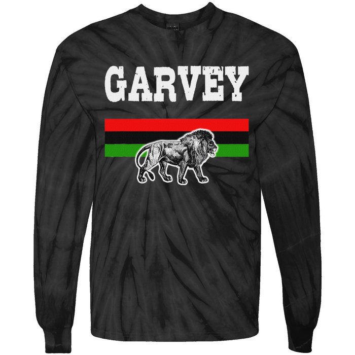 Melanin Pride Pan African Flag Garvey Tie-Dye Long Sleeve Shirt