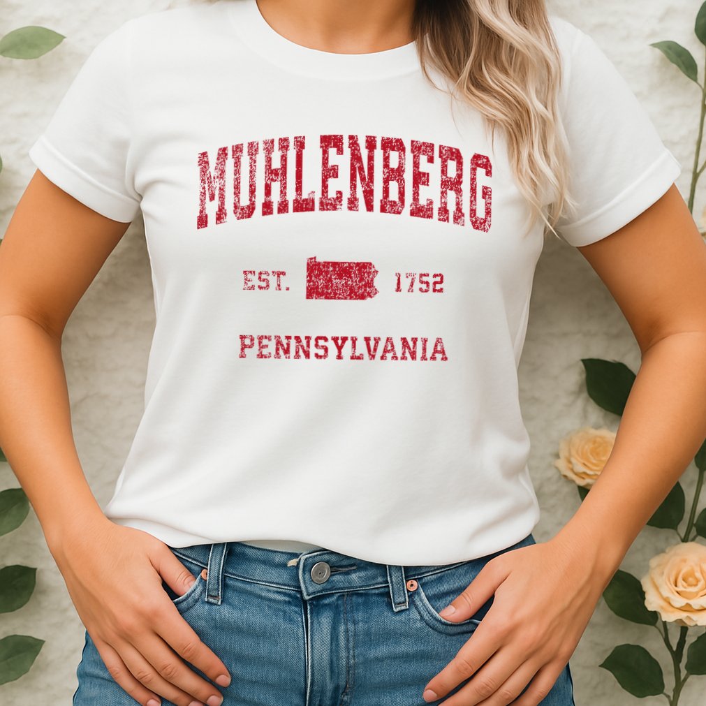 Muhlenberg Pennsylvania Pa Vintage Red Womens T-Shirt